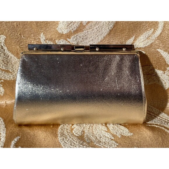 Vintage 60s Clutch 1960s Gold & Rhinestone Fancy Formal Prom Evening Bag - Picture 4 of 5